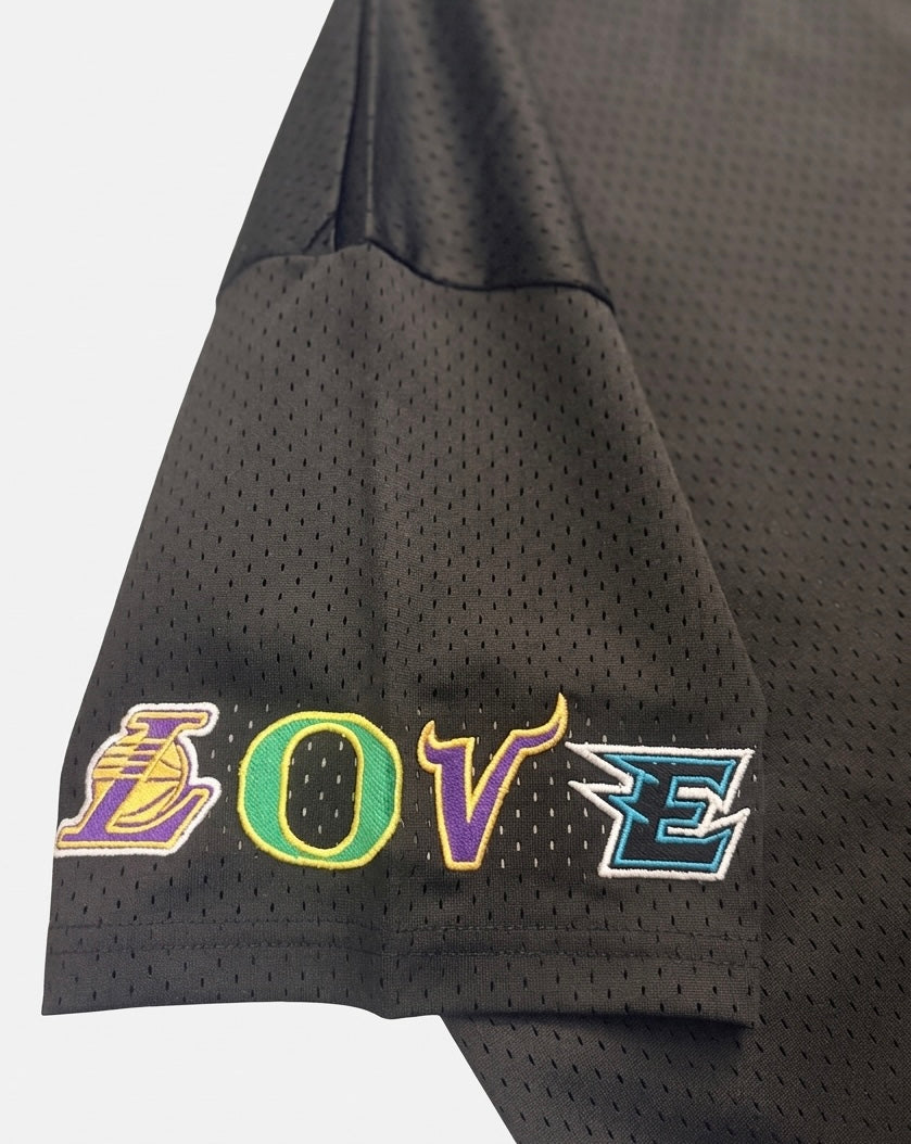 “Love & Support Embroidery Jersey” (Black)