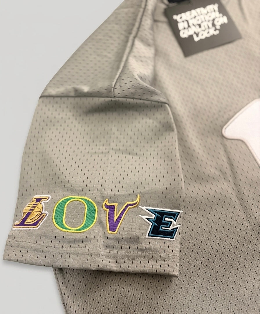 “Love & Support Embroidery Jersey” (Grey)