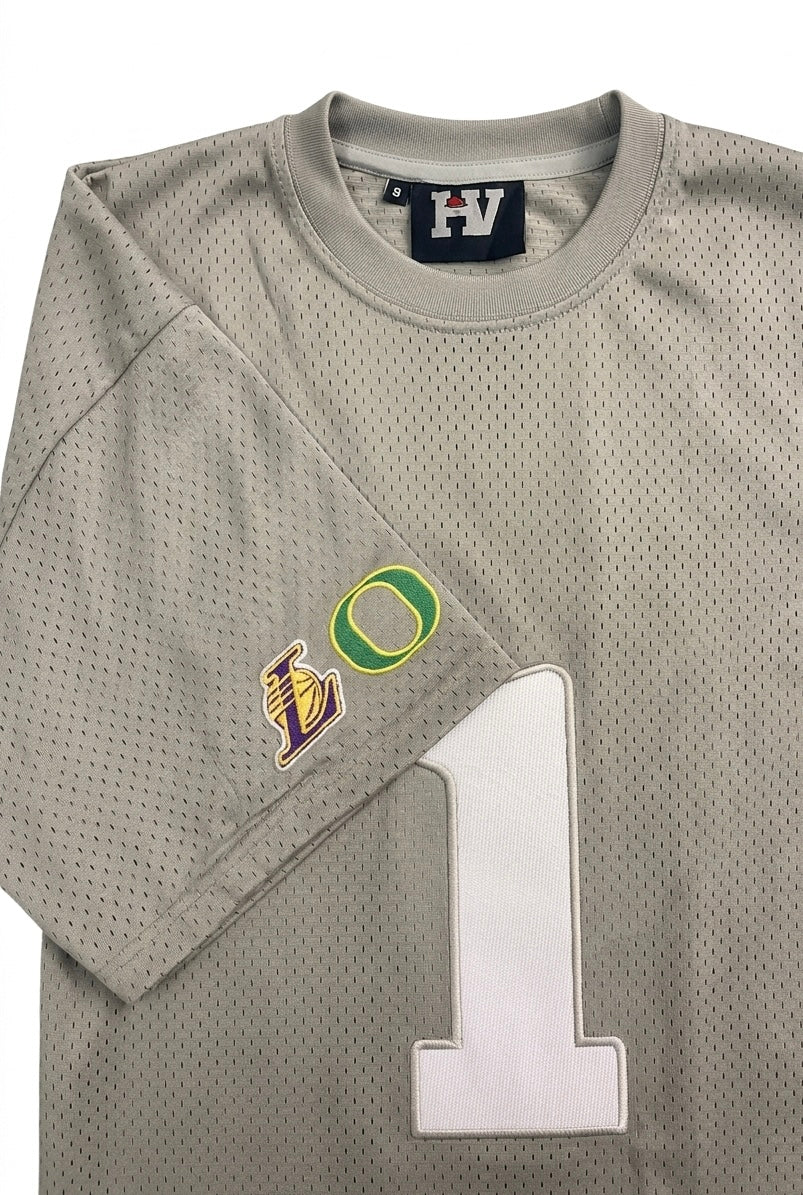 “Love & Support Embroidery Jersey” (Grey)